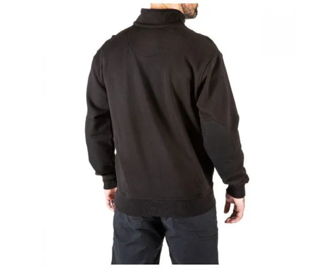 1/4 ZIP JOB SHIRT, BLACK
