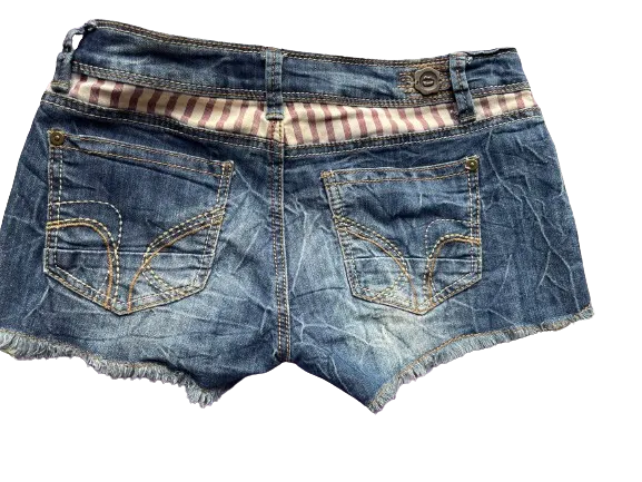 1st Kiss Distressed USA Flag Denim Shorts