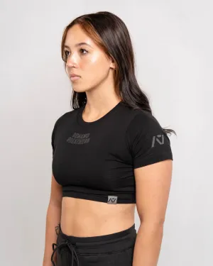 2025AS - Demand Greatness True-Fit Women's Meet Crop - Shadow Stone/Stealth