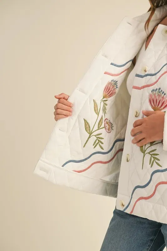 Abby Embroidered Quilted Jacket