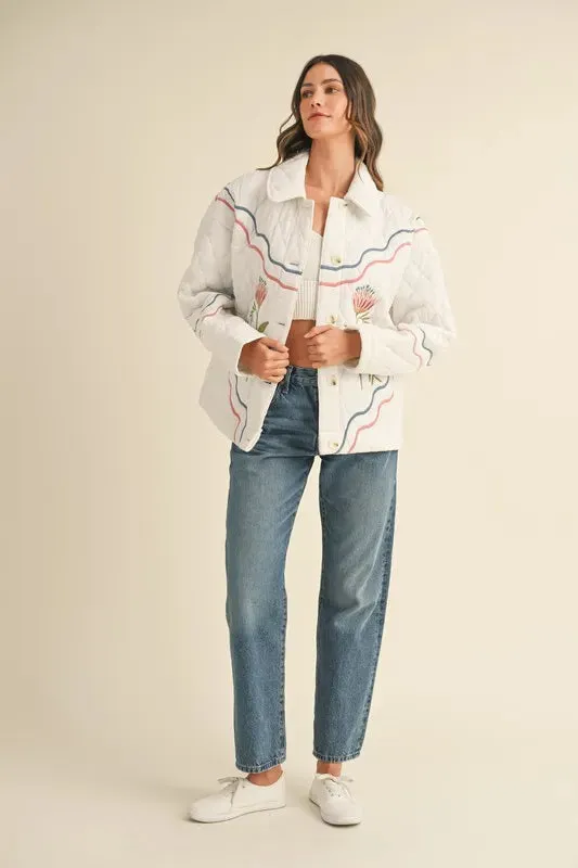 Abby Embroidered Quilted Jacket