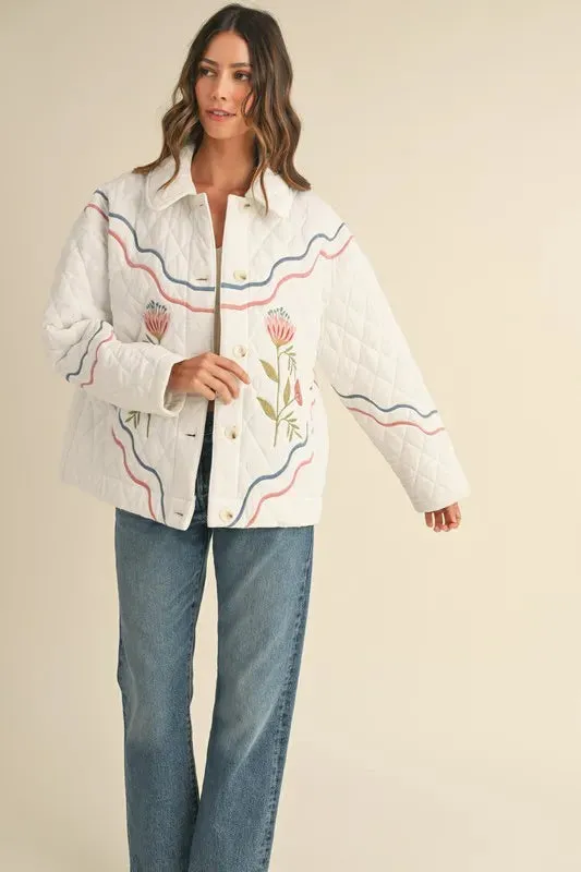 Abby Embroidered Quilted Jacket