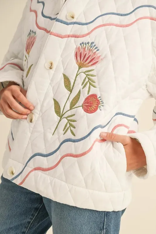 Abby Embroidered Quilted Jacket