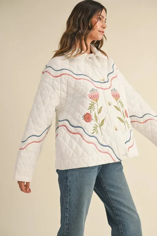 Abby Embroidered Quilted Jacket
