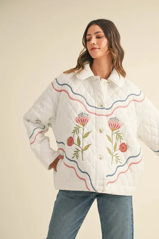Abby Embroidered Quilted Jacket