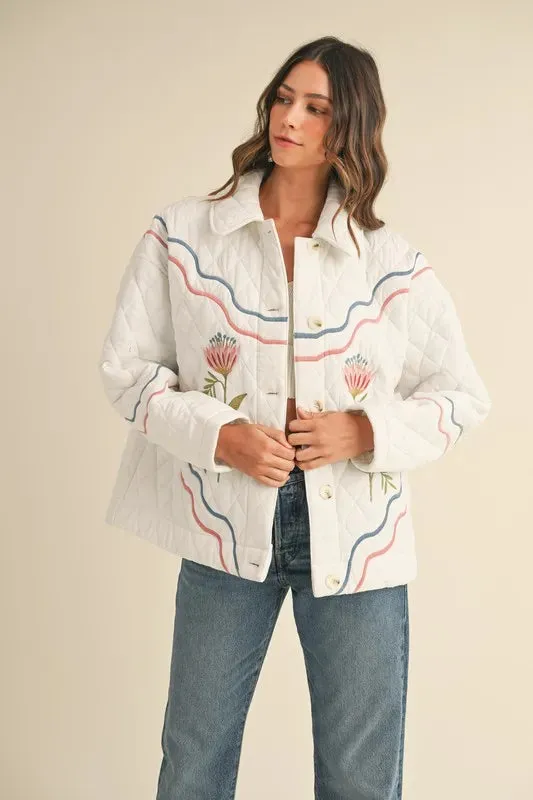 Abby Embroidered Quilted Jacket