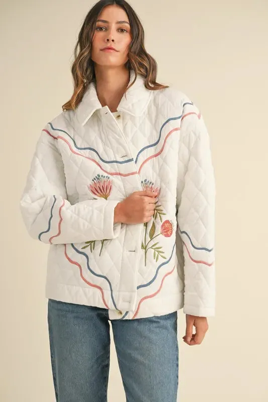 Abby Embroidered Quilted Jacket