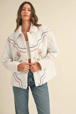 Abby Embroidered Quilted Jacket