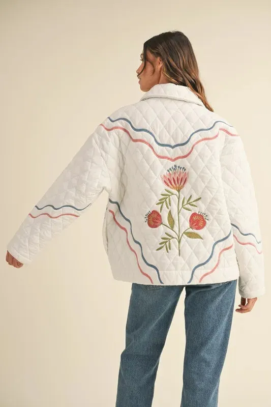 Abby Embroidered Quilted Jacket