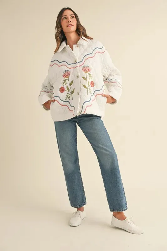 Abby Embroidered Quilted Jacket