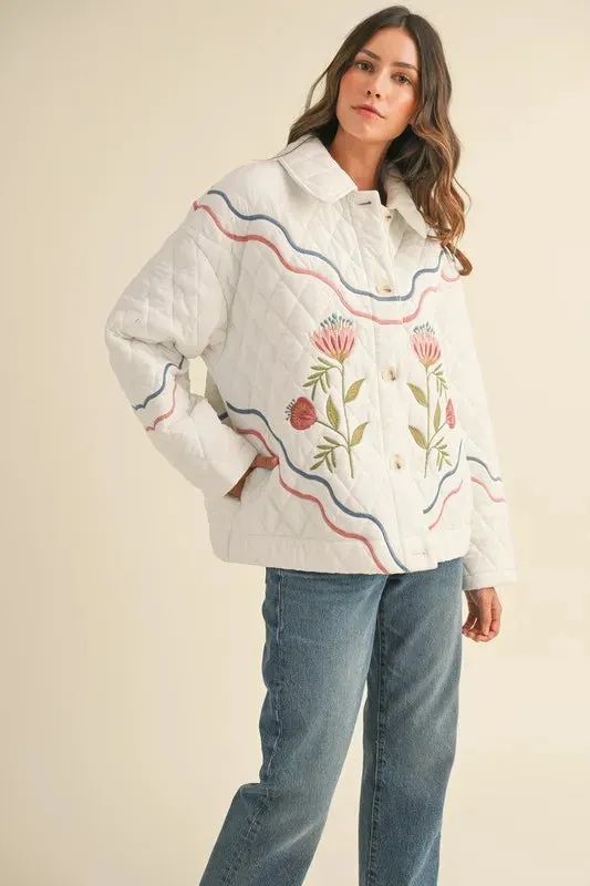 Abby Embroidered Quilted Jacket