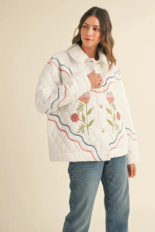 Abby Embroidered Quilted Jacket