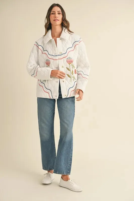 Abby Embroidered Quilted Jacket