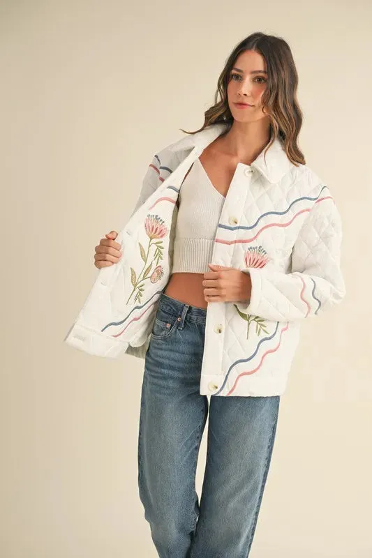 Abby Embroidered Quilted Jacket