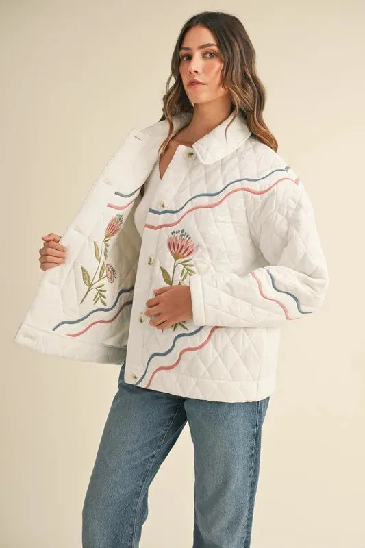 Abby Embroidered Quilted Jacket