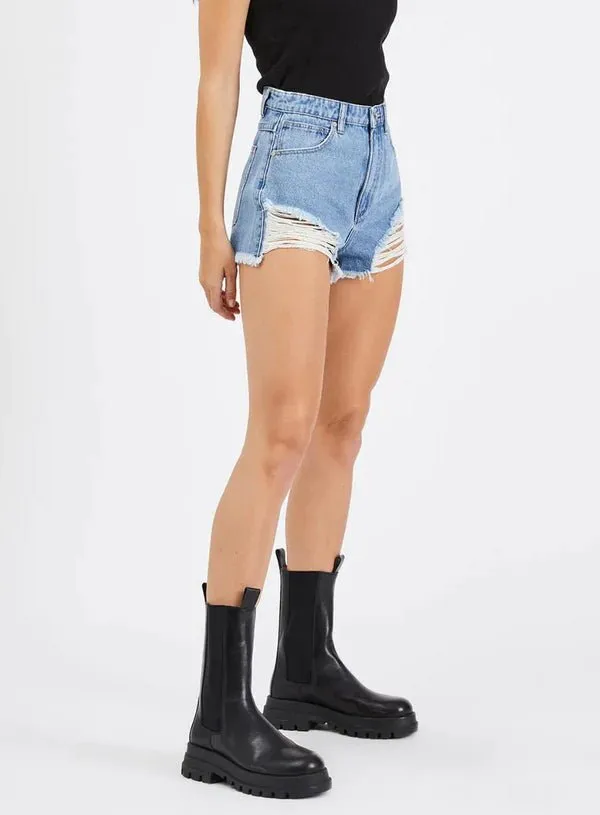 Abrand A High & Relaxed Short In Salty Blue