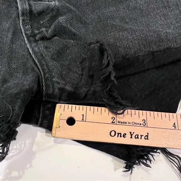 Agolde Parker denim shorts black