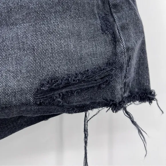 Agolde Parker denim shorts black