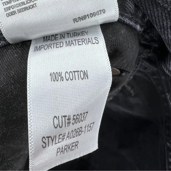 Agolde Parker denim shorts black