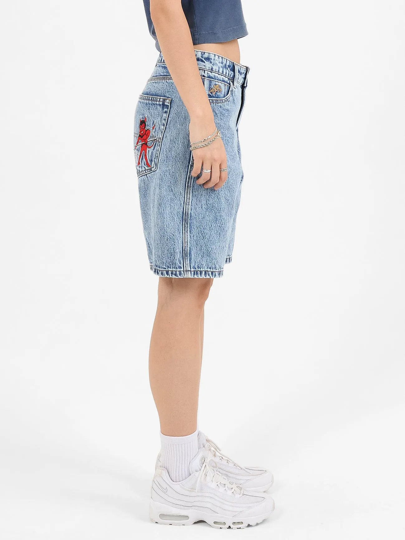 ALT STATE SLOUCHER SHORT - SALTED INDIGO ACID