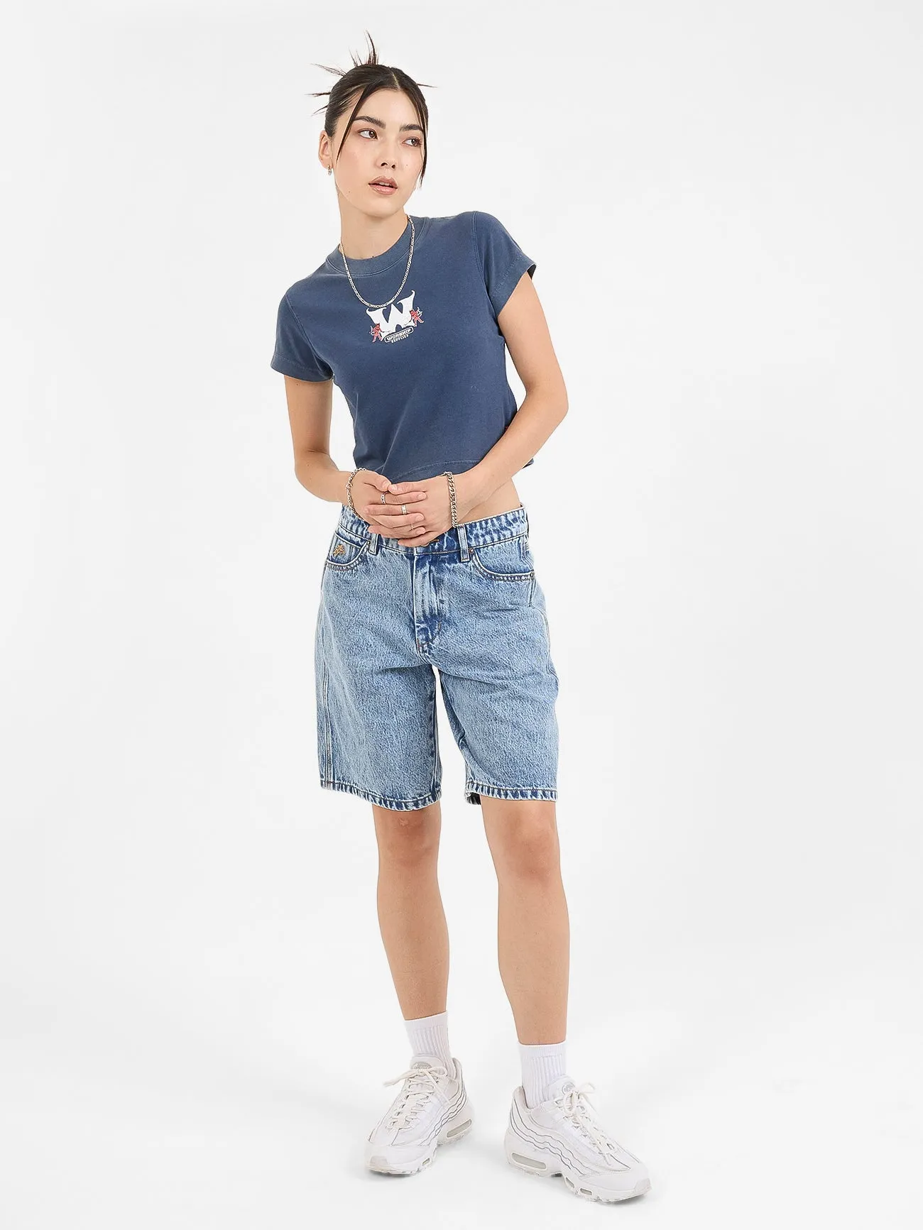 ALT STATE SLOUCHER SHORT - SALTED INDIGO ACID