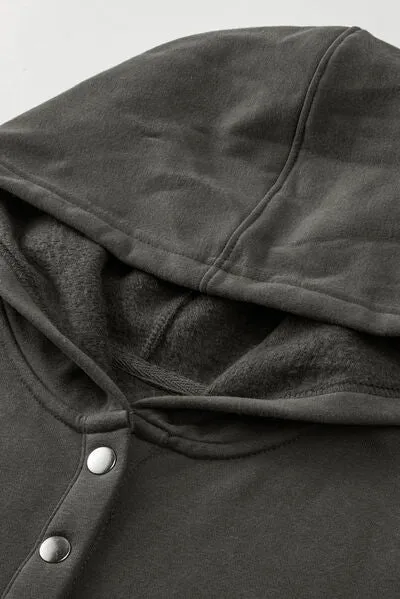 Aniya Quarter-Snap Dropped Shoulder Hoodie