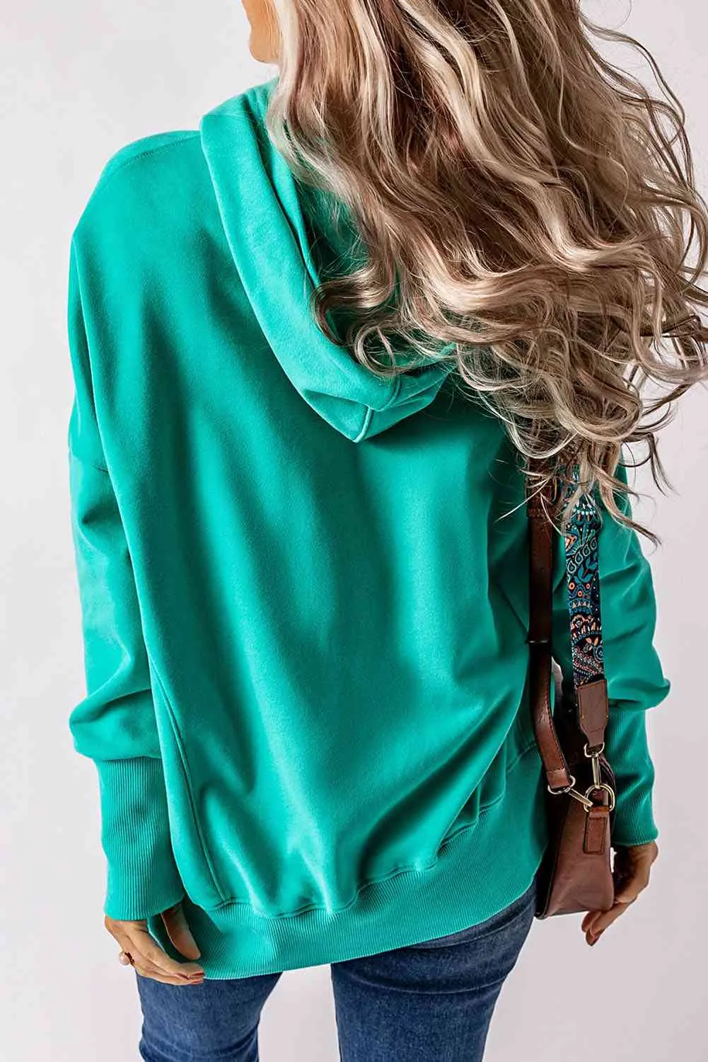 Aniya Quarter-Snap Dropped Shoulder Hoodie