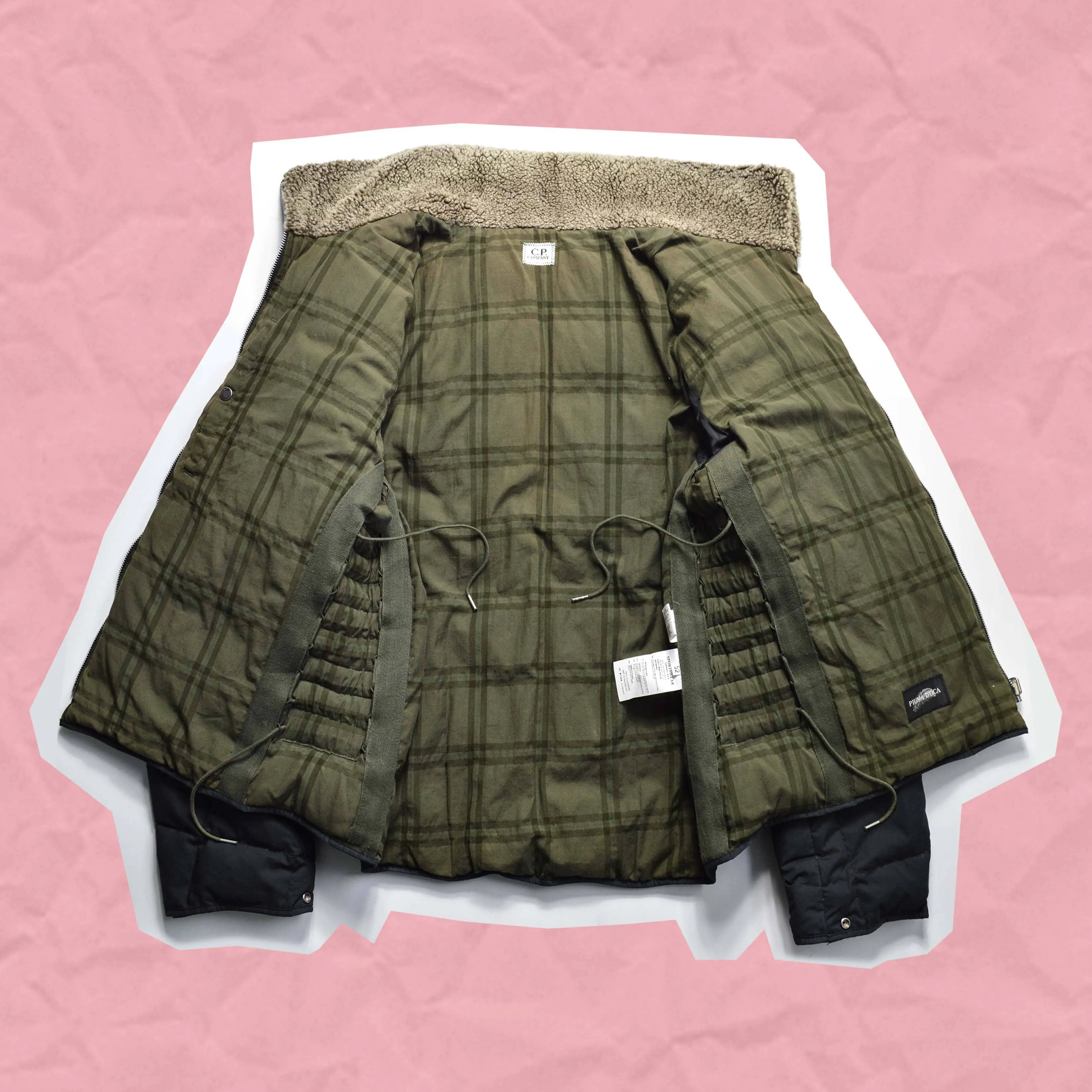 AW 2005 2in1 Brushed Washed Black Shell   Square Quilted Goose Down Puffer Liner  Jacket (M~L)