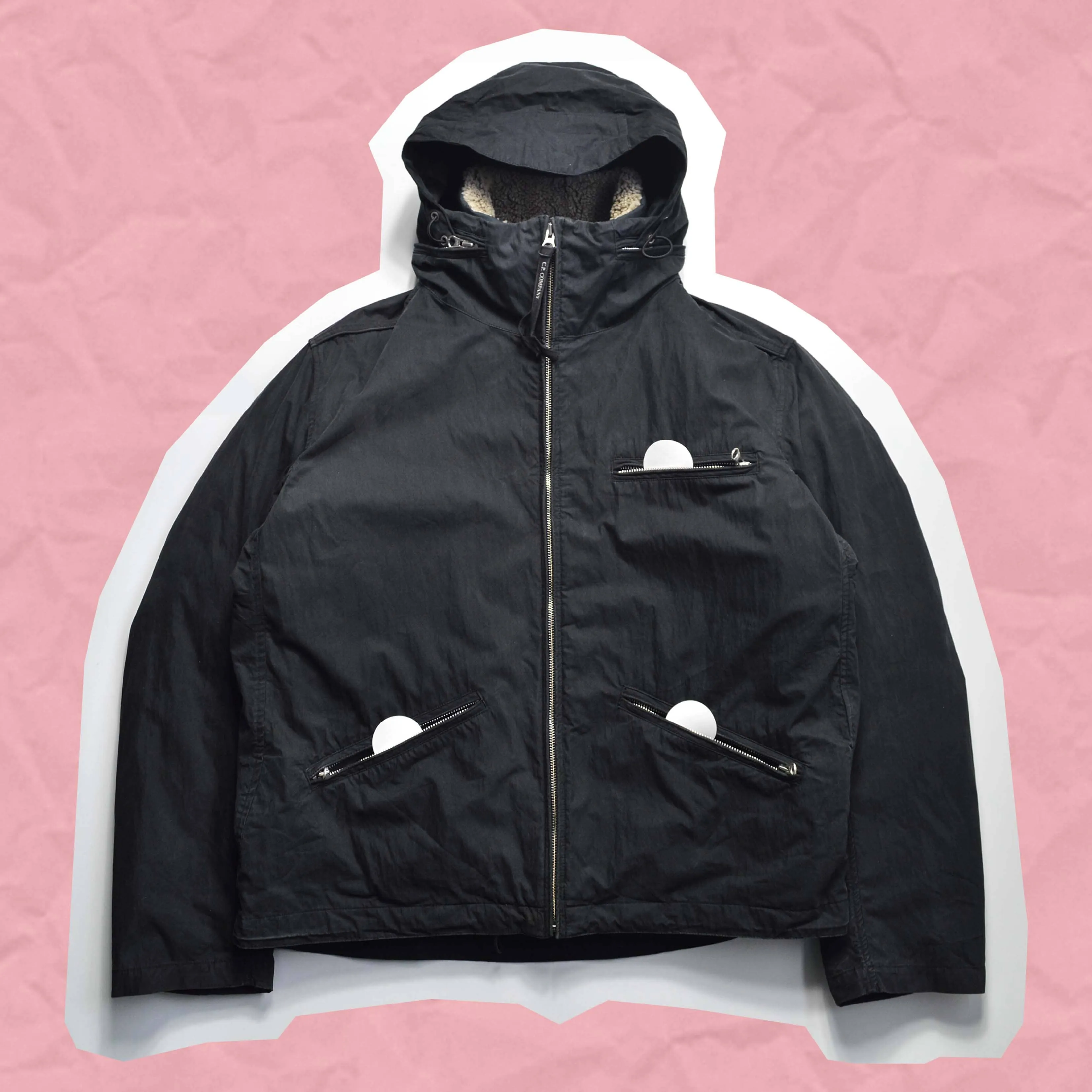 AW 2005 2in1 Brushed Washed Black Shell   Square Quilted Goose Down Puffer Liner  Jacket (M~L)