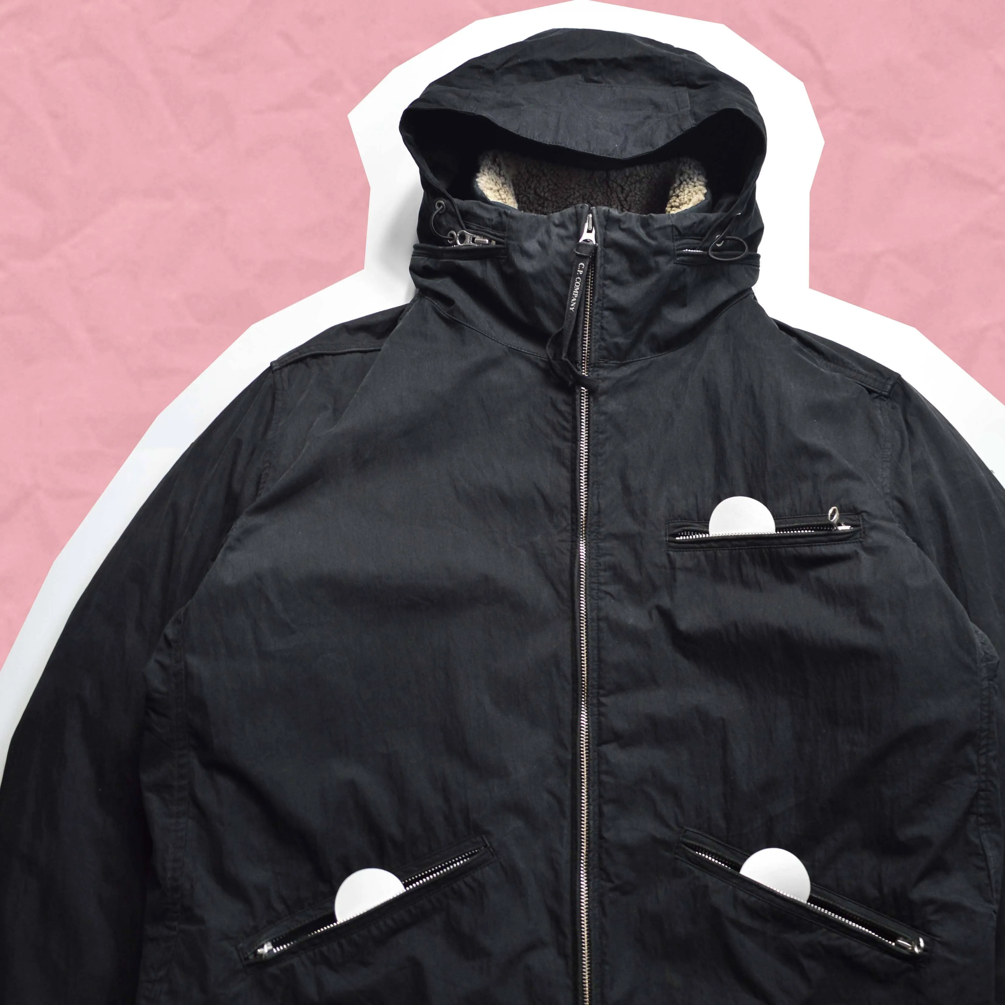 AW 2005 2in1 Brushed Washed Black Shell   Square Quilted Goose Down Puffer Liner  Jacket (M~L)