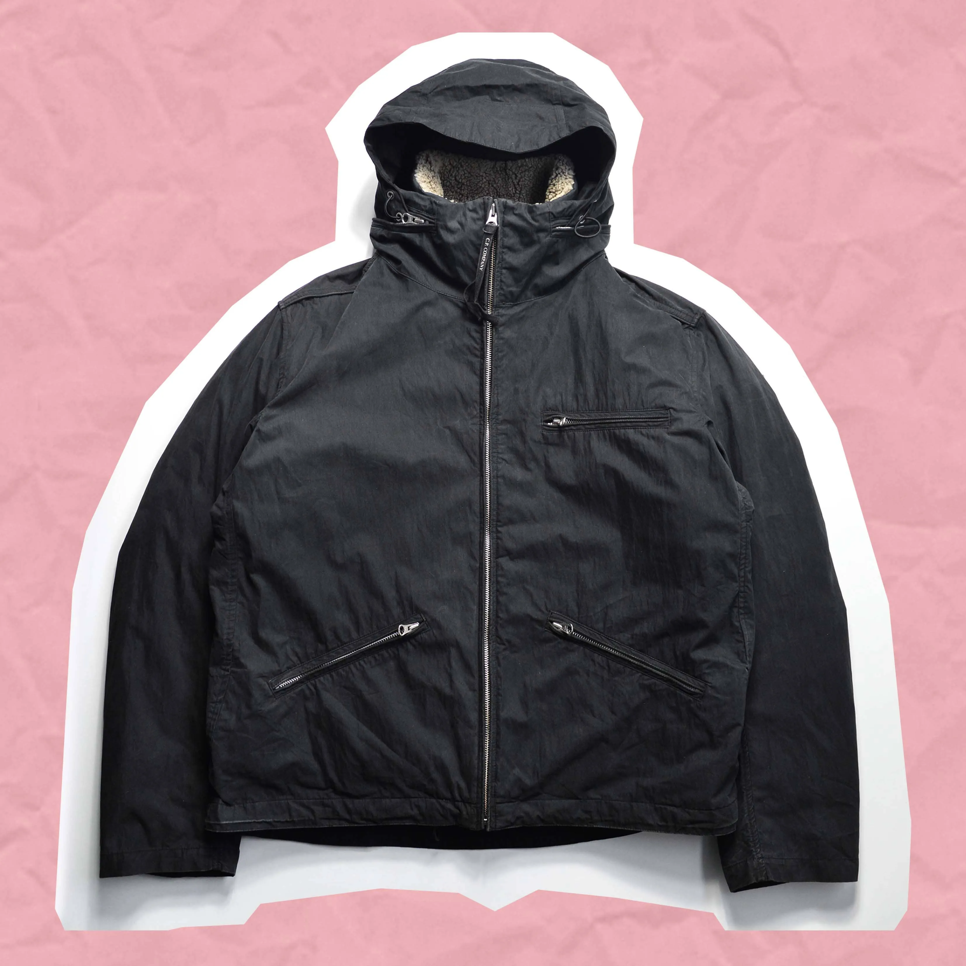 AW 2005 2in1 Brushed Washed Black Shell   Square Quilted Goose Down Puffer Liner  Jacket (M~L)