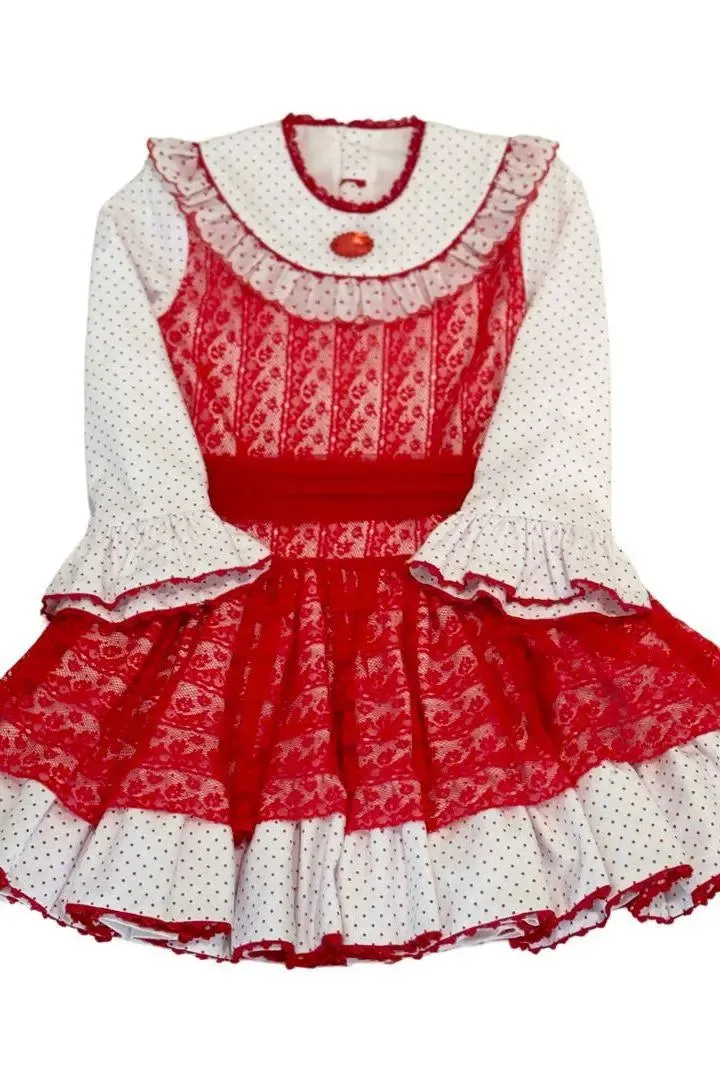 AW24 Beatriz Montero Ruby Dot Drop Waist Dress