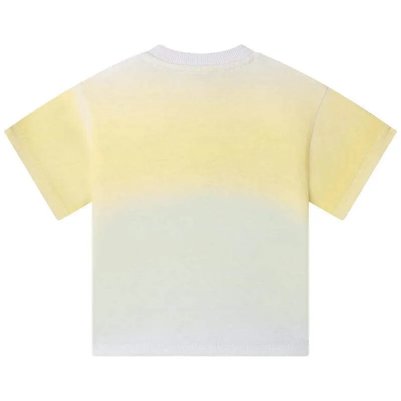 Baby Boys Yellow And Blue Logo T-Shirt