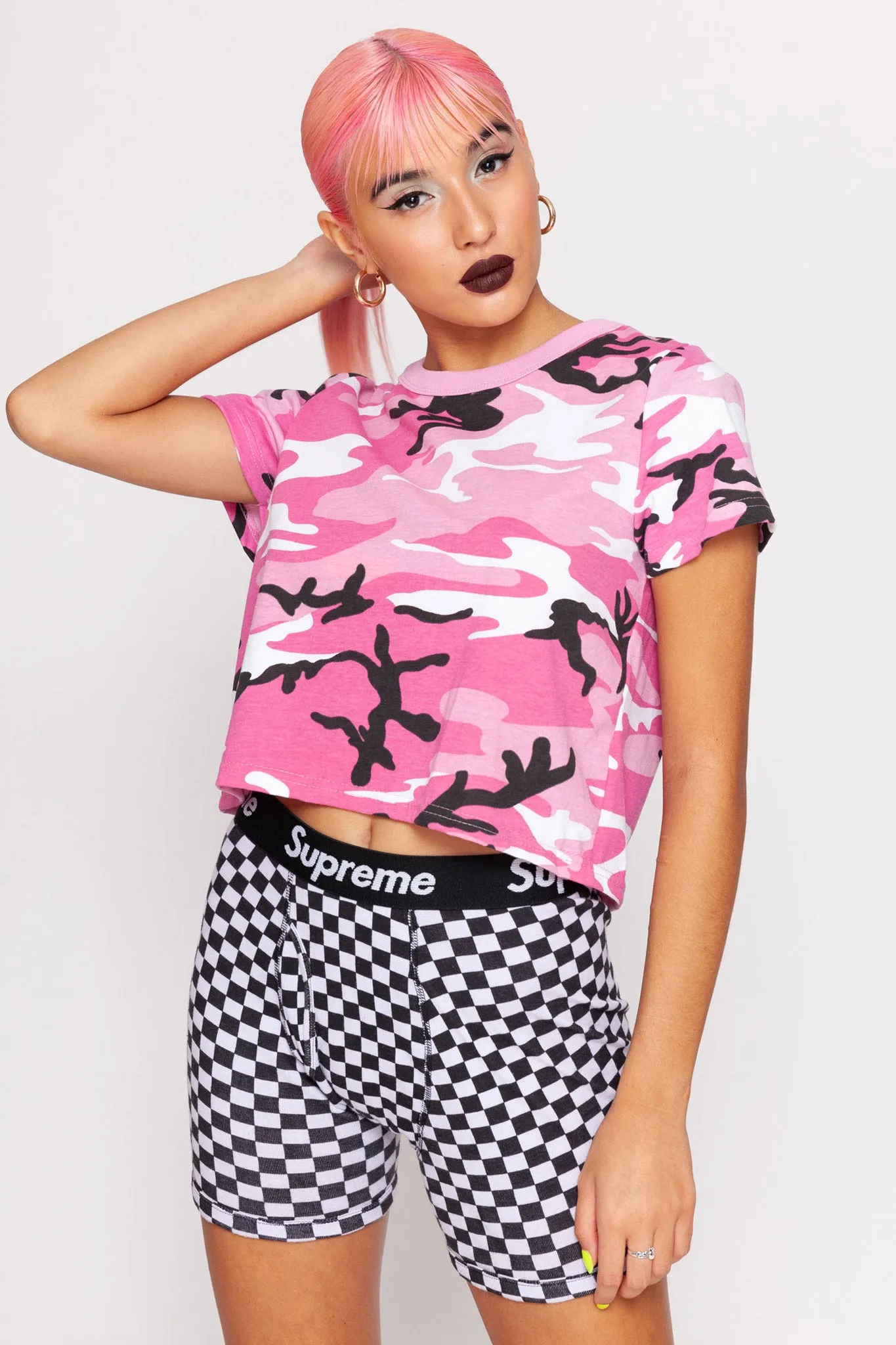 Baby Girl Camo Crop Tee