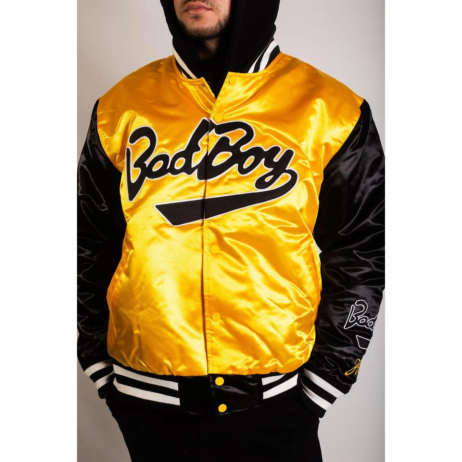 BAD BOY SATIN JACKET (YELLOW)
