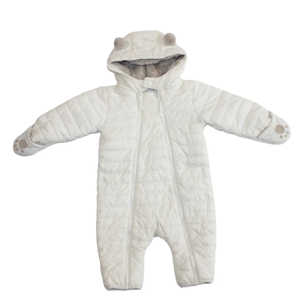Bear Cream Recycled Quilted Pram Suit