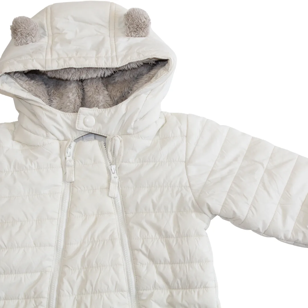 Bear Cream Recycled Quilted Pram Suit