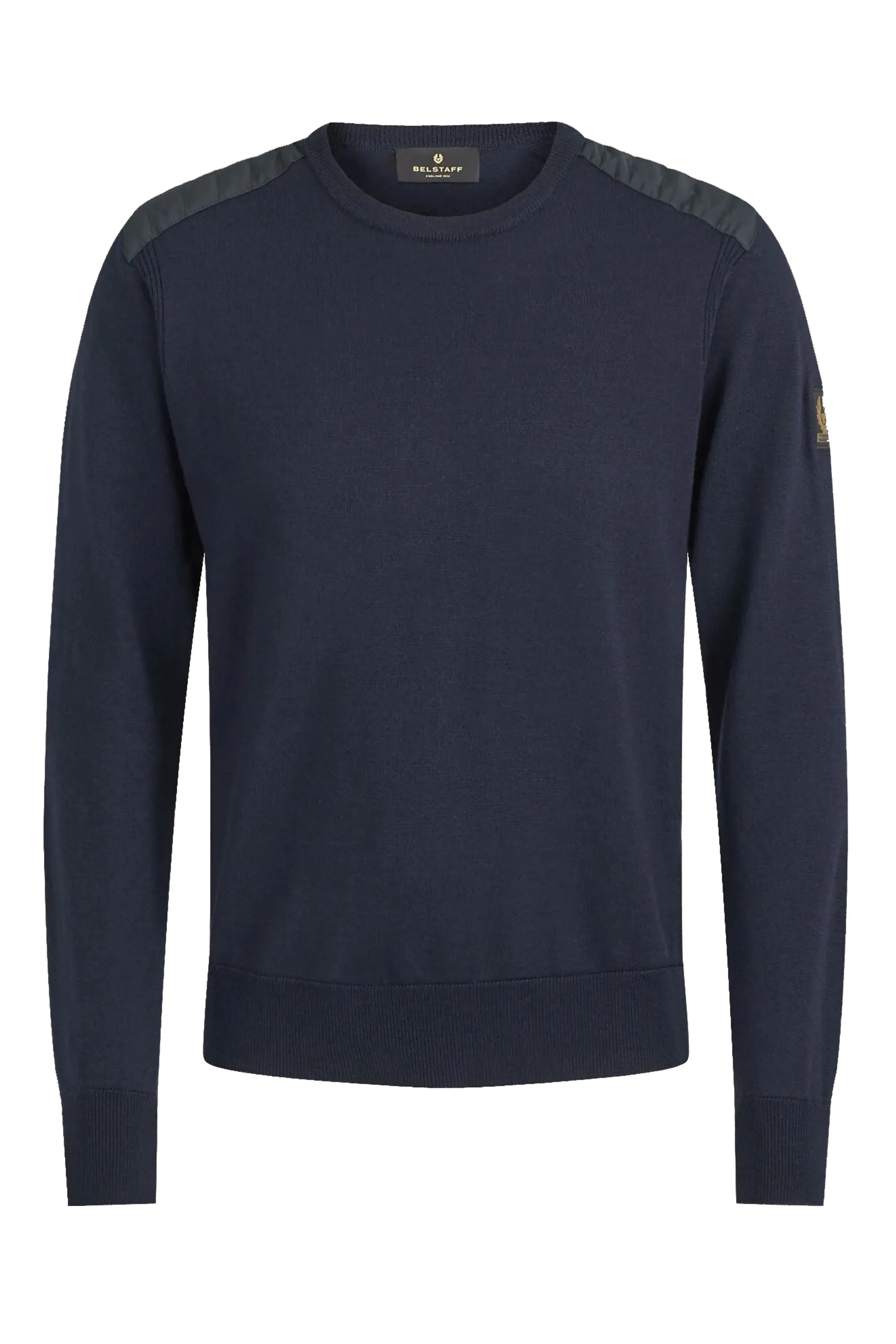 Belstaff Kerrigan Crew Neck Knitwear Washed Navy