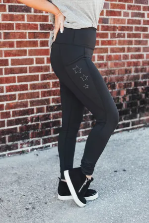 Beyond The Stars Leggings - Black