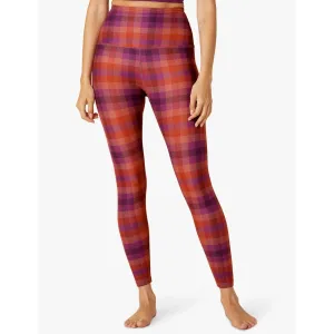 Beyond Yoga Softmark Caught In The Midi High Waisted Legging - Chai Winter Check
