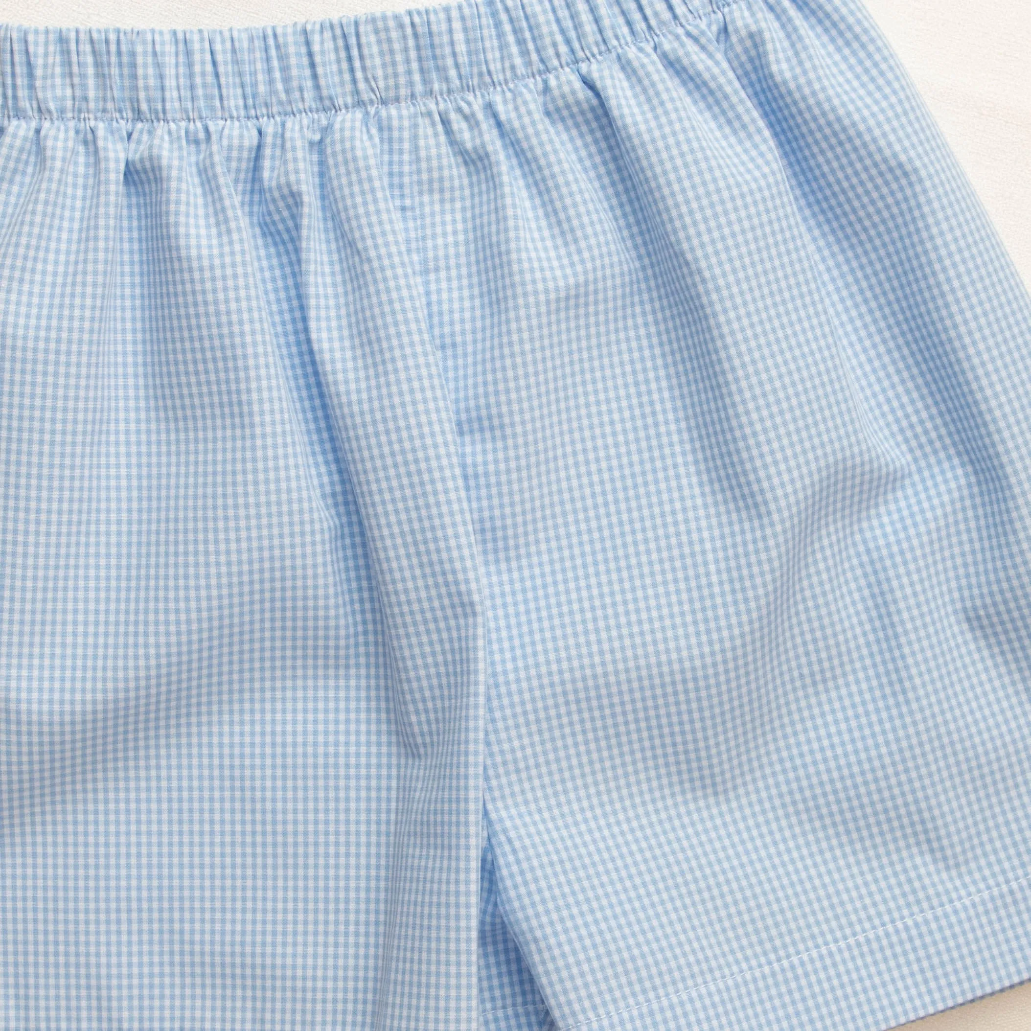 Birthday Wish Smocked Short Set, Blue