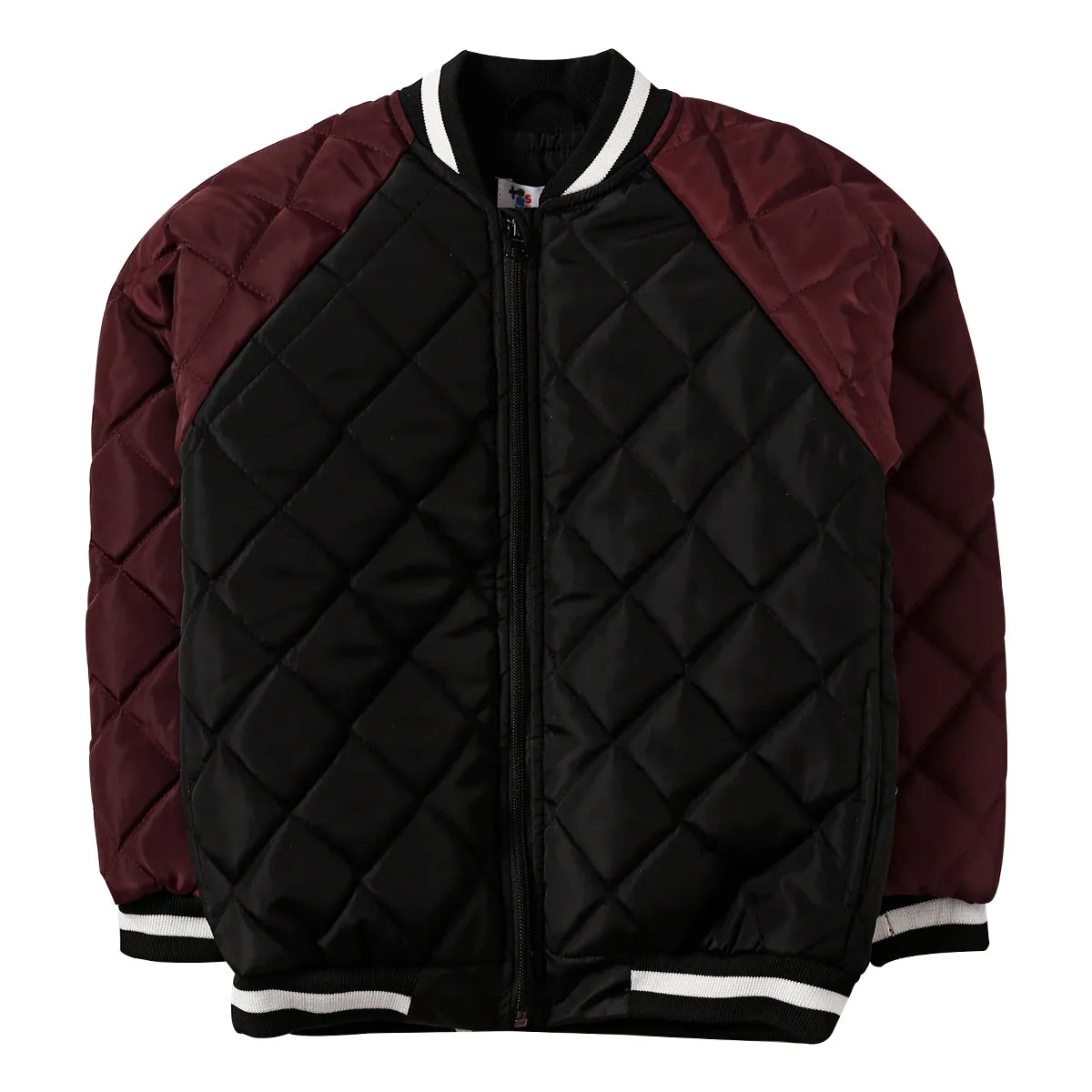 Black & Maroon Puffer Jacket