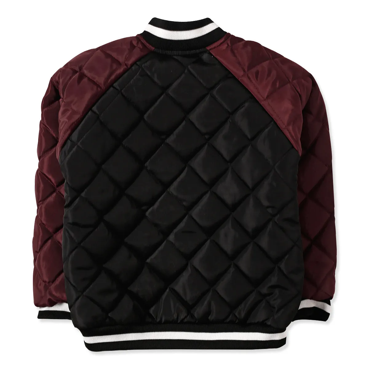 Black & Maroon Puffer Jacket