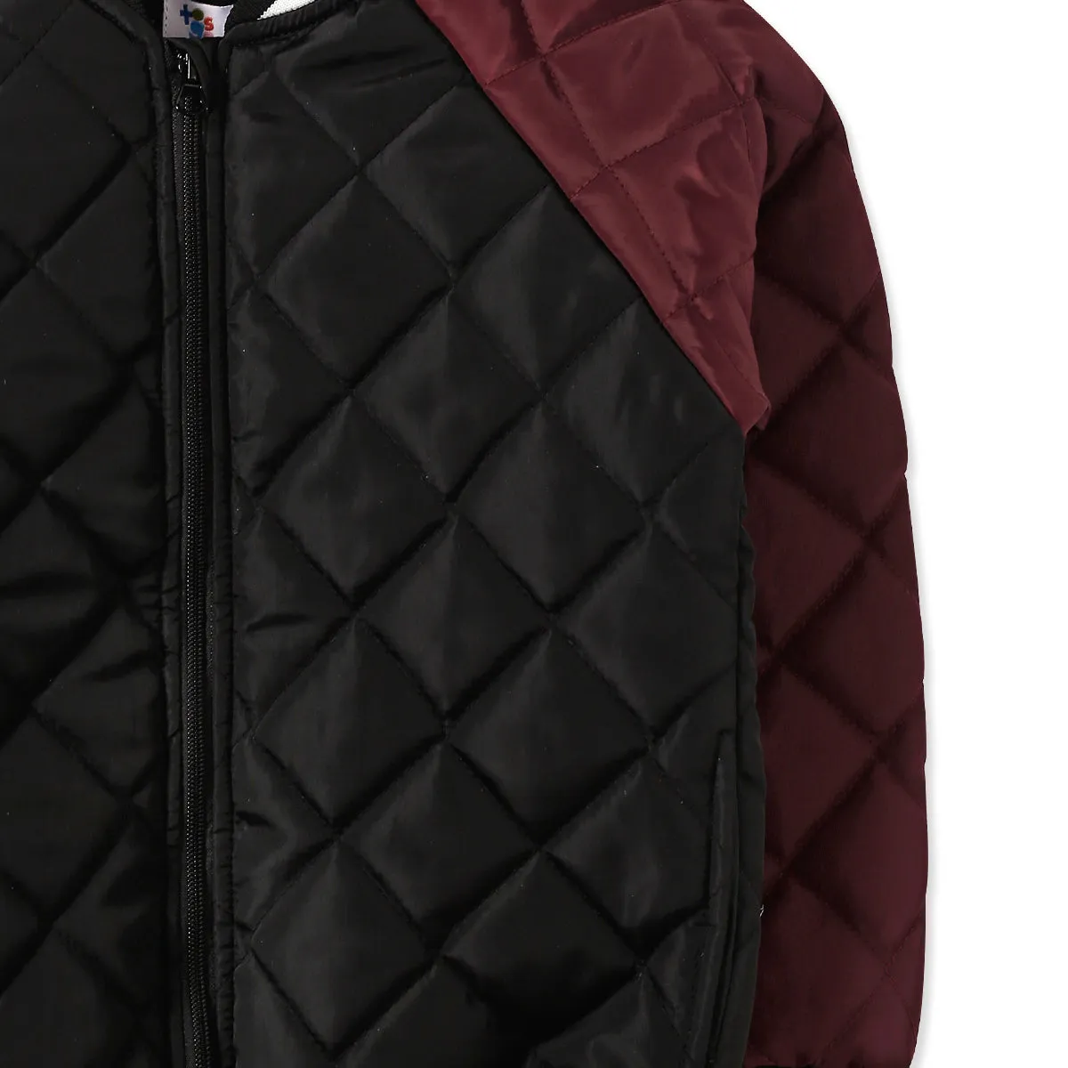 Black & Maroon Puffer Jacket