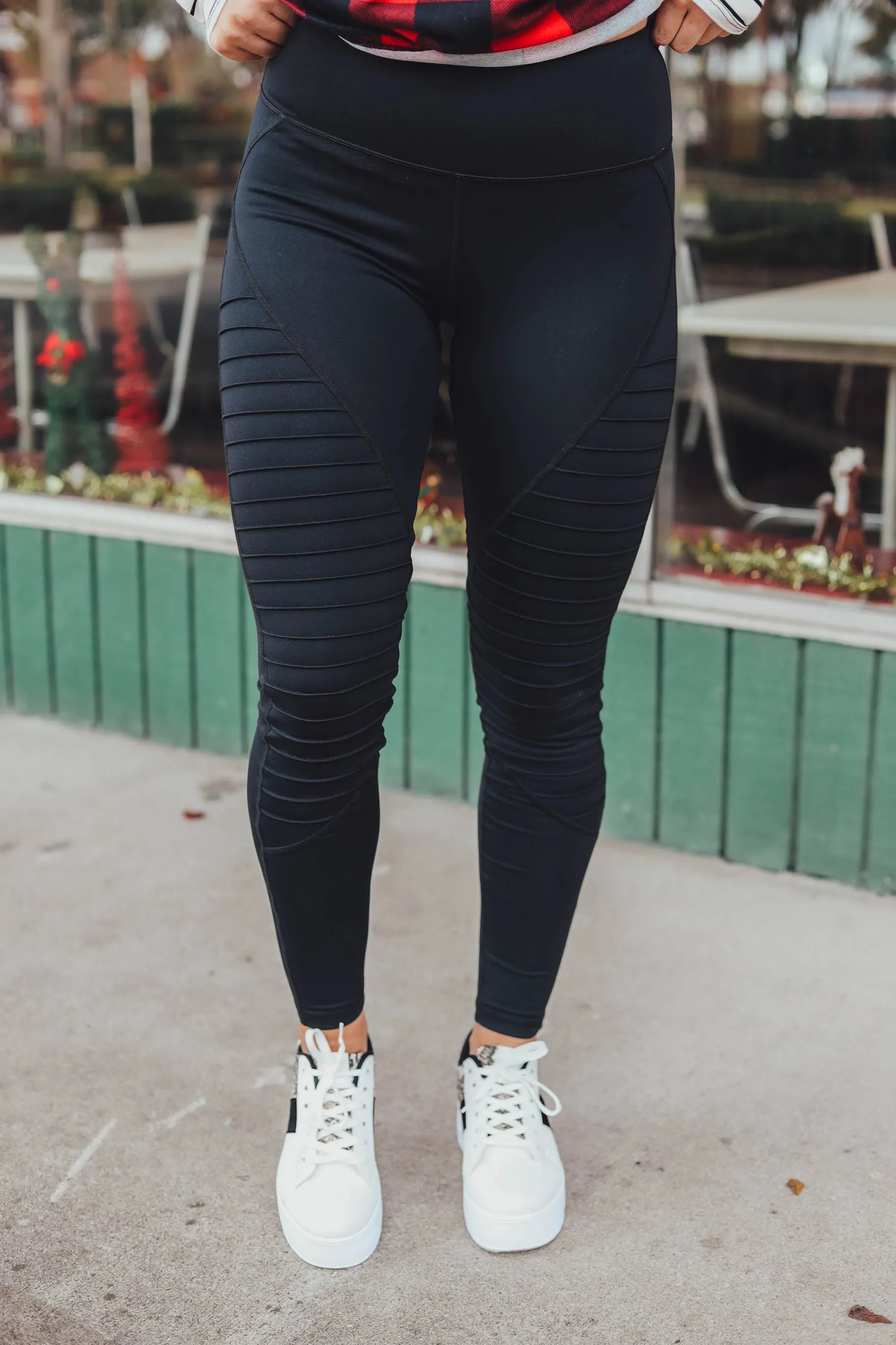 Black Motto Active Leggings