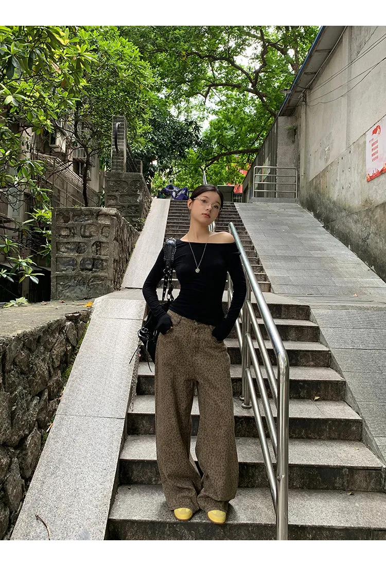 black off-shoulder top