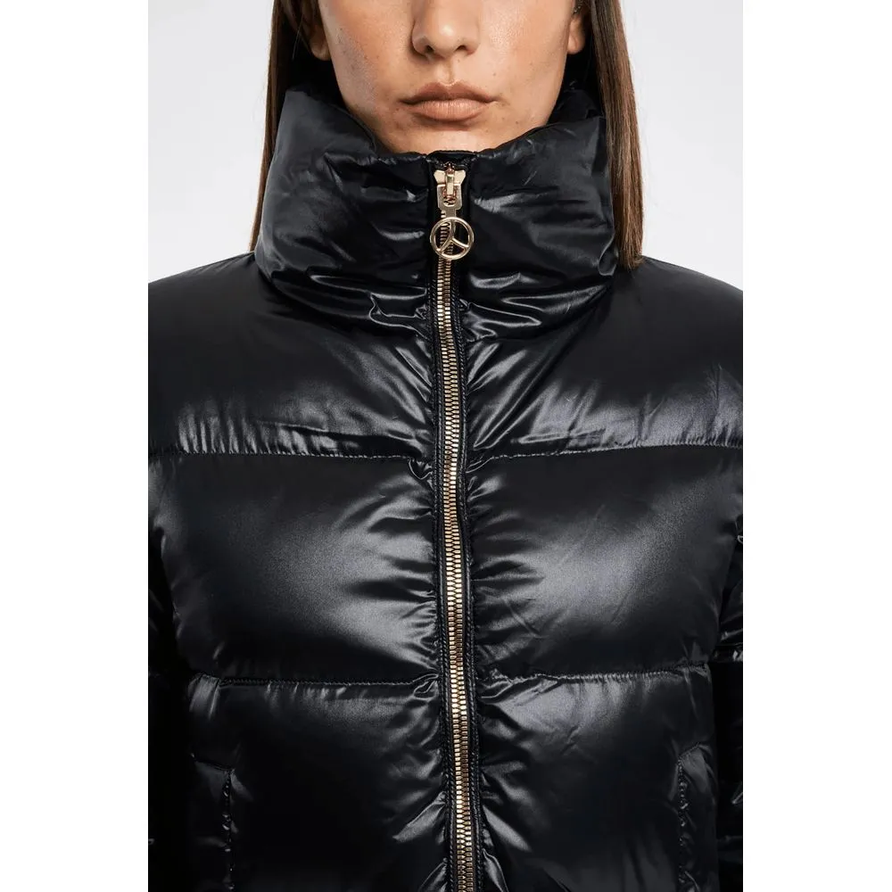 Black Polyester Jackets & Coat