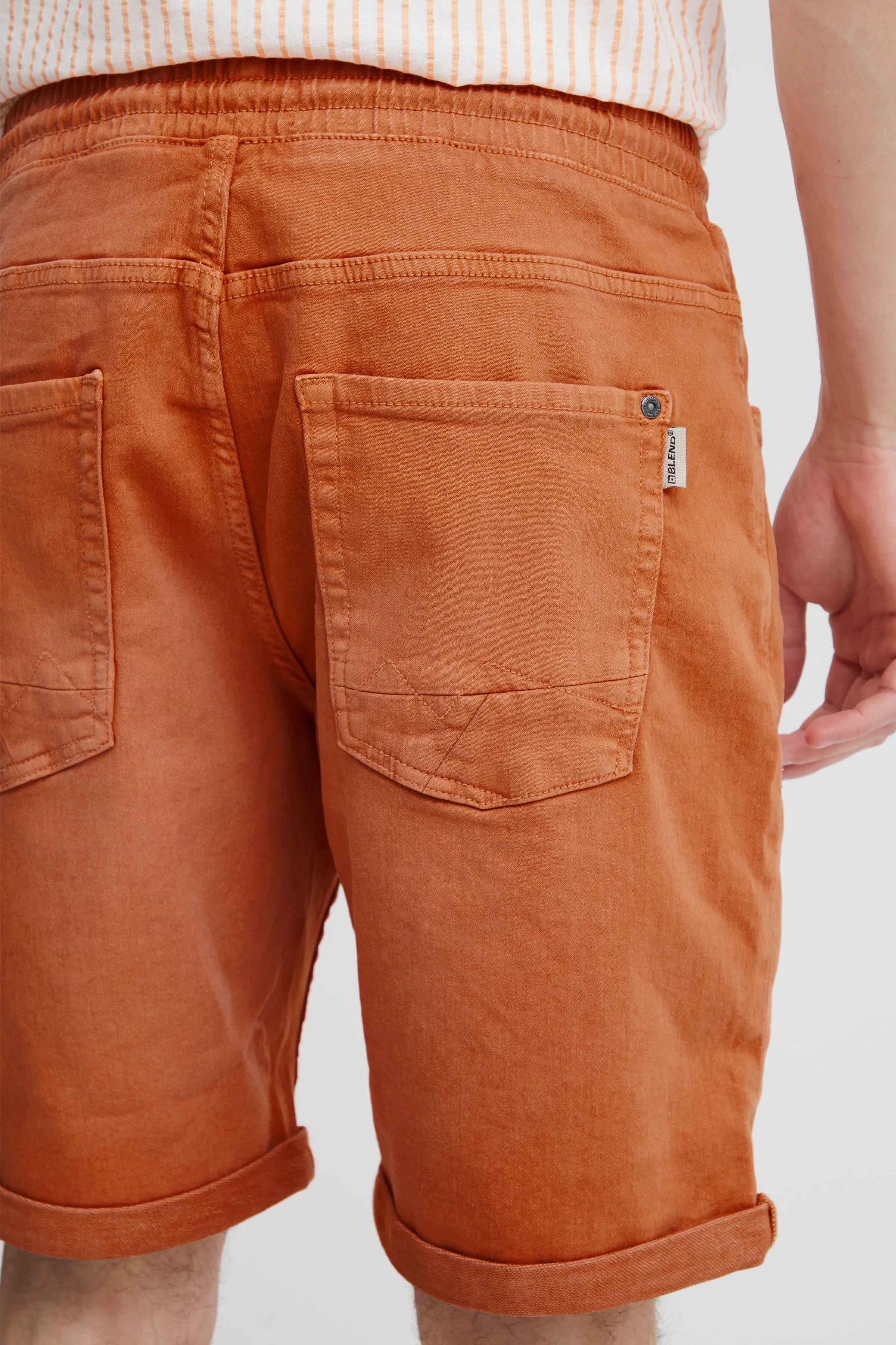 Blend Orange Stretch Denim Shorts