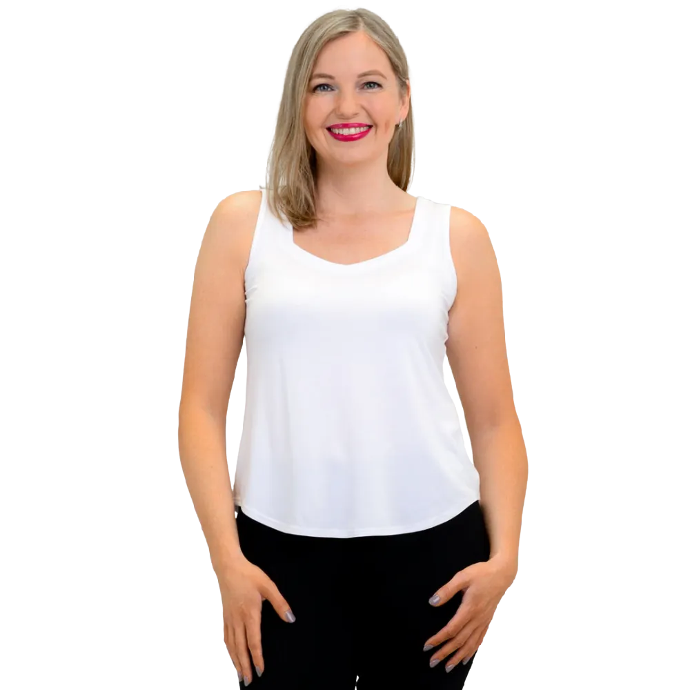 Blue Sky Ritzy Tank -  White