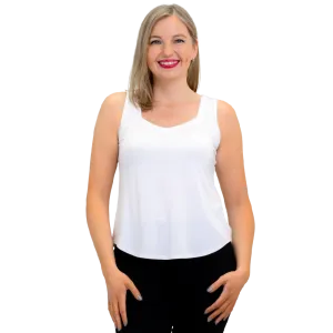 Blue Sky Ritzy Tank -  White